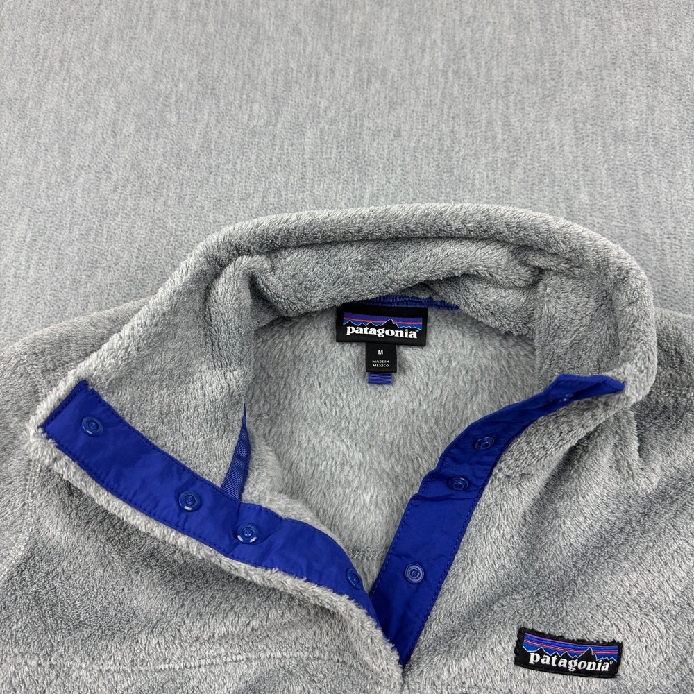 Patagonia Sweater Women Medium Gray Re-Tool Snap-T Fleece Polartec Thermal 25442 - Picture 3 of 12